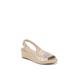 Women's Socialite Wedge by LifeStride in Platino Gold Fabric (Size 7 1/2 M)