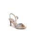 Wide Width Women's Mia Glitz Sandal by LifeStride in Gold Faux Leather (Size 7 1/2 W)