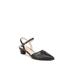 Wide Width Women's Marlee Slingback by LifeStride in Black Faux Leather (Size 7 W)