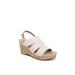 Wide Width Women's Darby Sandal by LifeStride in Bone White Fabric (Size 9 W)