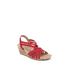 Wide Width Women's Mallory Sandal by LifeStride in Fire Red Fabric (Size 11 W)