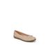 Wide Width Women's Nile Flat by LifeStride in Taupe Faux Leather (Size 6 W)