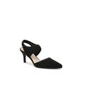 Wide Width Women's Sindie Slingback by LifeStride in Black Fabric (Size 8 1/2 W)