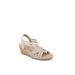 Women's Mallory Sandal by LifeStride in Almond Milk Fabric (Size 6 1/2 M)