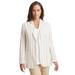 Plus Size Women's Linen Blazer by Jessica London in New Khaki Uneven Stripe (Size 24 W) Jacket