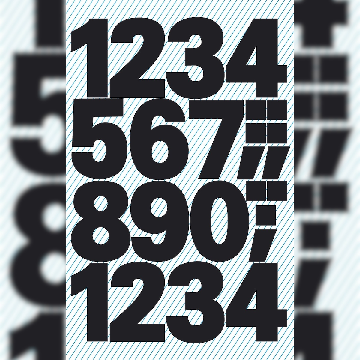 Avery Zweckform® 3785 Zahlen-Etiketten - 0-9, 25 mm, schwarz, selbstklebend, wetterfest, 28 Etiketten Image