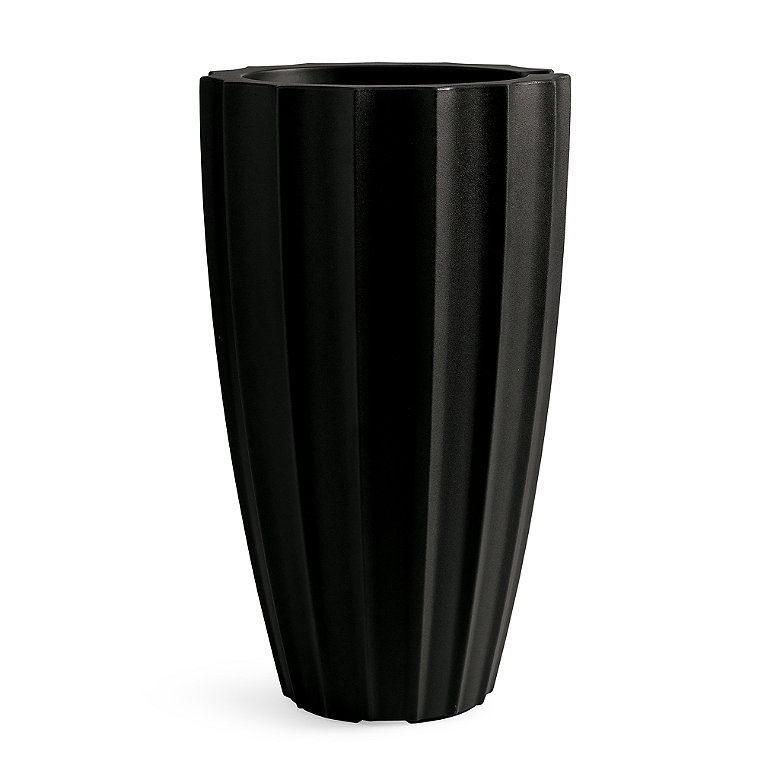 Selma Easy-Care Tall Planters - Black - Grandin Road