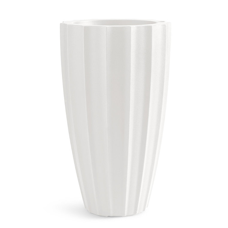 Selma Easy-Care Tall Planters - White - Grandin Road