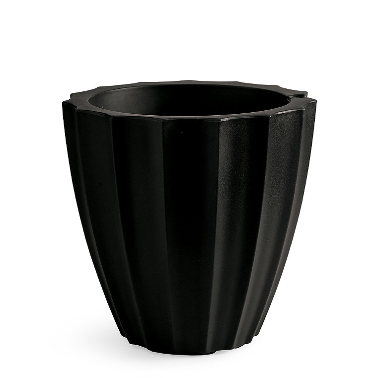 Selma Easy-Care Pot Planters - Black - Grandin Road