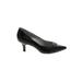 Anne Klein Heels: Pumps Kitten Heel Classic Black Solid Shoes - Women's Size 7 - Pointed Toe