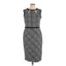 Joseph Ribkoff Casual Dress - Sheath High Neck Sleeveless: Gray Plaid Dresses - Women's Size 12