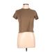 Lululemon Athletica Active T-Shirt: Brown Activewear - Women's Size 10