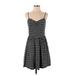 Ann Taylor LOFT Casual Dress - Mini V Neck Sleeveless: Black Dresses - Women's Size X-Small