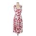 Banana Republic Casual Dress - Party V-Neck Sleeveless: Red Print Dresses - Women's Size 0