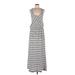 Michael Stars Casual Dress - Maxi: Gray Stripes Dresses - Women's Size Medium