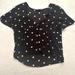 Zara Tops | Button-Up Black And White Polka Dot Blouse. | Color: Black/White | Size: S