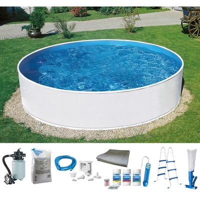 Rundpool MY POOL BWT "ALL IN inkl. umfangreichem Zubehör", weiß, H:90cm Ø:300cm, Schwimmbecken, in verschiedene Größen erhältlich