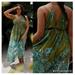 Anthropologie Dresses | Anthropologie Cutout Maxi Dress - Large - Brand New | Color: Blue/Green | Size: L