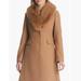 Kate Spade Jackets & Coats | Kate Space Women Single Breasted Coat With Faux Fur Detachable Collar Size L Nwt | Color: Tan | Size: L