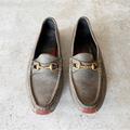 Gucci Shoes | Gucci Horsebit Driving Loafers Shoes Size 7.5 | Color: Blue/Brown/Gold/Gray | Size: 7.5