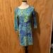 Lilly Pulitzer Dresses | Lilly Pulitzer Like New 100% Cotton T-Shirt Dress In Blue, Green And Purple. | Color: Blue/Green/Purple | Size: M