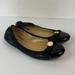 Michael Kors Shoes | Michael Kors Black Leather Ballet Flats, 8.5 | Color: Black/Gold | Size: 8.5