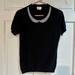 Kate Spade Tops | Kate Spade Wool Top With Rhinestone Collar | Color: Black/Silver | Size: M