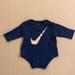 Nike One Pieces | Nike Blue Long Sleeve Onesie | Color: Blue | Size: 0-3mb