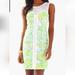 Lilly Pulitzer Dresses | Lilly Pulitzer Sofia Shift Dress Beach Gypsies Dandelion Yellow Women's Size 00 | Color: Green/Yellow | Size: 00