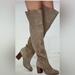 Jessica Simpson Shoes | Jessica Simpson Ebyy Suede Leather Over The Knee Boots Camel Tan Beige 7.5 New | Color: Tan | Size: 7.5