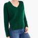 J. Crew Sweaters | J. Crew Alpaca Merino Wool V-Neck Pullover Sweater V-Neck Sweater In Yarn | Color: Green | Size: M