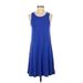 Old Navy Casual Dress - A-Line: Blue Solid Dresses - Women's Size Small