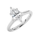 Fine Diamonds R us 950 Platinum, D/VS1, 2.00 Carat, Marquise Solitaire & Round Lab-grown Diamond Ring,IGI Certified (K)