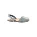 PONS Sandals: Gray Print Shoes - Women's Size 37 - Almond Toe