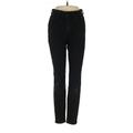 American Apparel Jeans - Low Rise Skinny Leg Boyfriend: Black Bottoms - Women's Size 26 - Black Wash