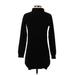 Boohoo Casual Dress - Sweater Dress Turtleneck Long sleeves: Black Print Dresses - Women's Size Small