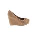 Aldo Wedges: Tan Solid Shoes - Women's Size 9 - Round Toe