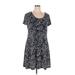 Ivy Road Casual Dress: Blue Paisley Dresses - Women's Size X-Large