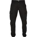 Cargohose URBAN CLASSICS "Herren Double Cargo Twill Jogging Pants" Gr. 33, Normalgrößen, schwarz (black) Herren Hosen Cargohosen