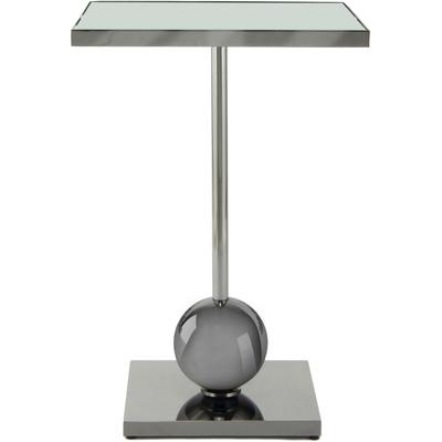 Beistelltisch KAYOOM "Leva 125, Ablagefläche für Deko, Edelstahlgestell, Spiegelglasplatte", grau (graphit, silber, silber), B:42cm H:62cm T:42cm, 100% Edelstahl, 100% Spiegelglas, Tische, modern, stabil, edel, modern, Edelstahlgestell Image