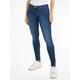 Slim-fit-Jeans TOMMY JEANS "Skinny Jeans Marken Low Waist Mittlere Leibhöhe" Gr. 29, Länge 30, blau (denim medium1) Damen Jeans Röhrenjeans