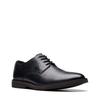 Schnürschuh CLARKS "Atticus LTLace", Herren, Gr. 43, schwarz, Leder, casual, Schuhe, Hybrid Sneaker, Business Schnürschuh mit sportiver Laufsohle