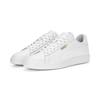 Sneaker PUMA "Smash 3.0 L Sneakers Erwachsene", Gr. 44.5, weiß (weiß gold), Obermaterial: Leder, Synthetik; Futter: Textil; Innensohle: Textil; Laufsohle: Gummi, Schuhe