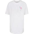 T-Shirt MERCHCODE "Damen Ladies Flamingo Oversized Boyfriend Tee" Gr. M, weiß (white) Herren Shirts Oversize