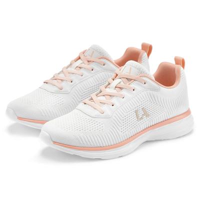 Sneaker LASCANA, Damen, Gr. 35, rosa (weiß, rosé), Obermaterial: 60% Textilmaterial, 40% Lederimitat. Futter: 100% Texti