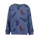 Sweatshirt BLUE SEVEN "Blue Seven Jungen DINOS" Gr. 128, blau (541, jeansblau) Mädchen Sweatshirts