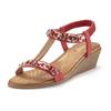 Sandalette VIVANCE "Sommerschuh", Damen, Gr. 36, rot, Obermaterial: 100% Lederimitat. Futter: 100% Lederimitat. Decksohle: 100% Textilmaterial. Laufsohle: 100% Synthetik, unifarben, Glitzer, feminin, Schuhe Riemchensandale Sandalette, Sandale,...