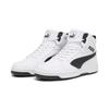 Sneaker PUMA "Rebound Sneakers Erwachsene", Gr. 45, schwarz-weiß (weiß schwarz), Obermaterial: Synthetik; Futter: Textil; Innensohle: Keine Angabe, Textil; Laufsohle: Gummi, Schuhe