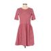Gap Casual Dress - A-Line Crew Neck Short sleeves: Red Dresses - Women's Size X-Small