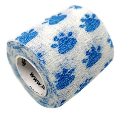 LisaCare Kohäsive Bandage 5cm - Tatze Blau-Weiß 2 St Bandage(s) Image